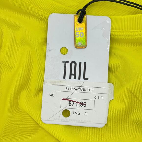 Tail Filippa Tank Top, Sweetheart Neckline, UPF 50, Yellow, NWT, Sz. M, Sunny - Picture 6 of 10